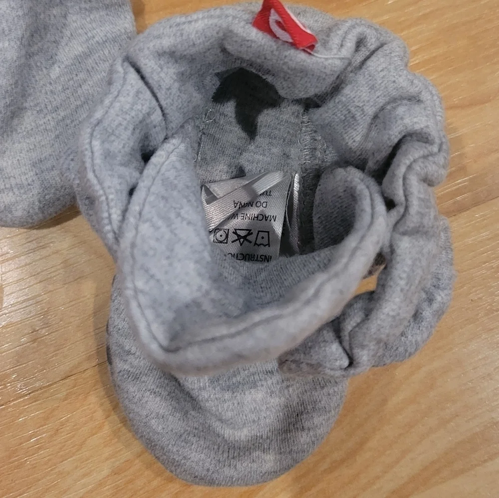 Zutano Cotton Gripper Baby Booties Grey Size 24 Months